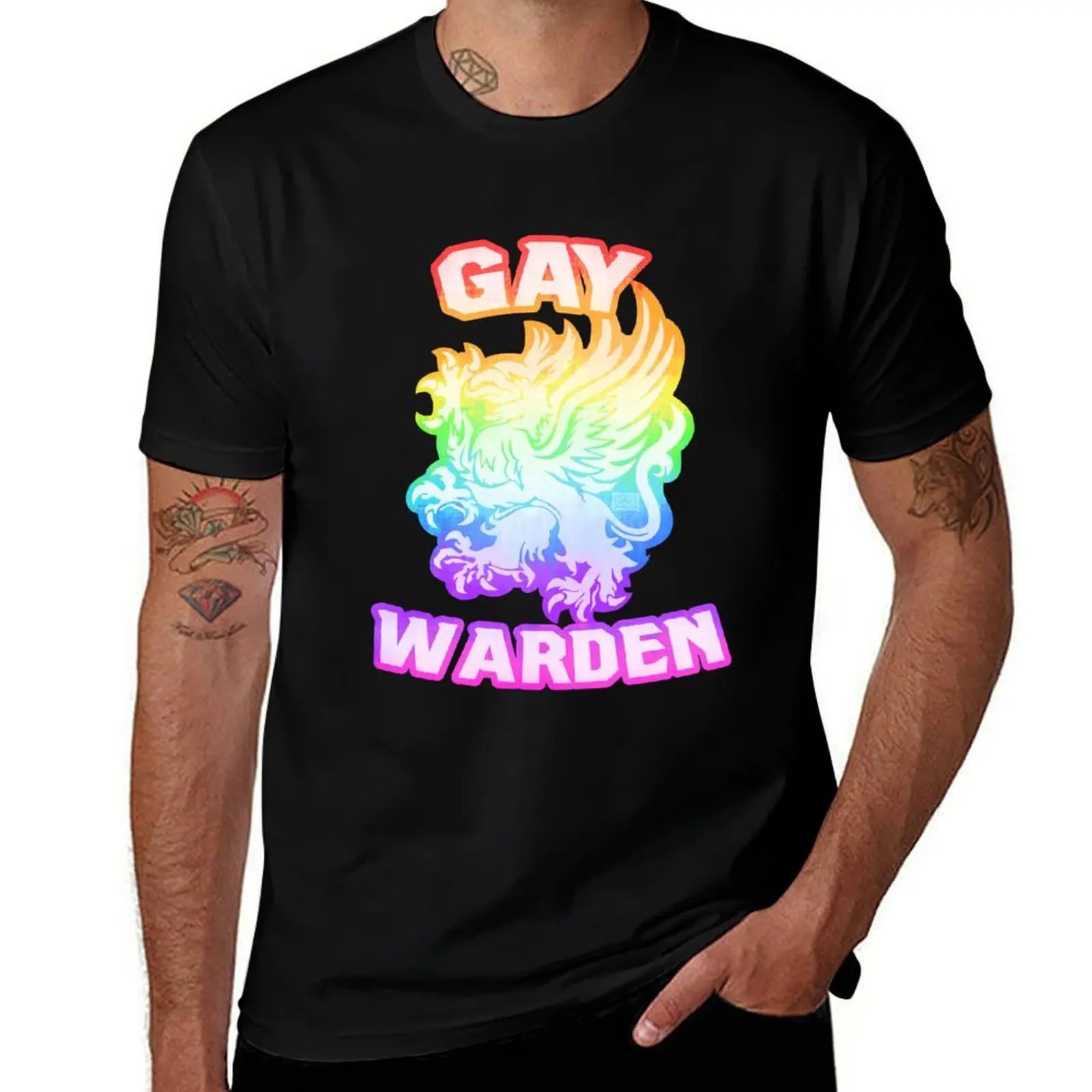 Gay Warden T-Shirt Urban Style Casual Short Sleeve Top