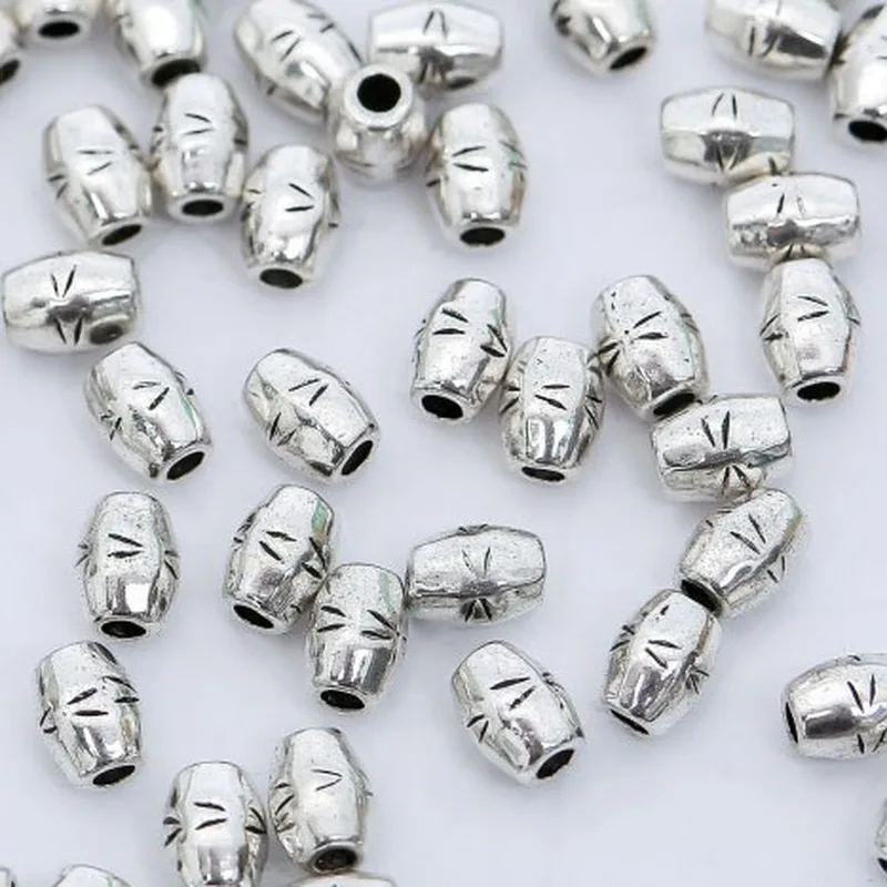 100pcs/lot Tibetan Silver Plated Loose Spacer Beads Metal beads Charms For Jewelry Making DIY Jewelry Finding Bracelets Necklace