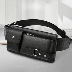 Fashion Waist Bag Casual Fanny Pack Purse Large Phone Belt Bag Leather Outdoor Travel Phone Bag Men Women