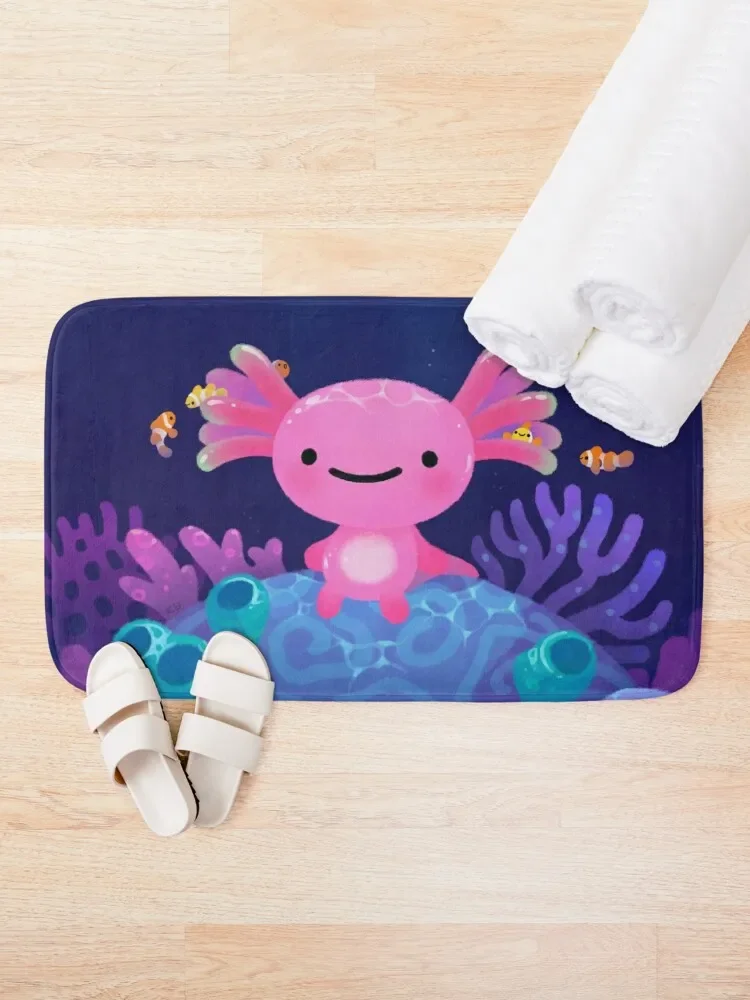 Coral axolotl Bath Mat Carpet Bathrooms Carpet Bathroom Entrance Door Mat