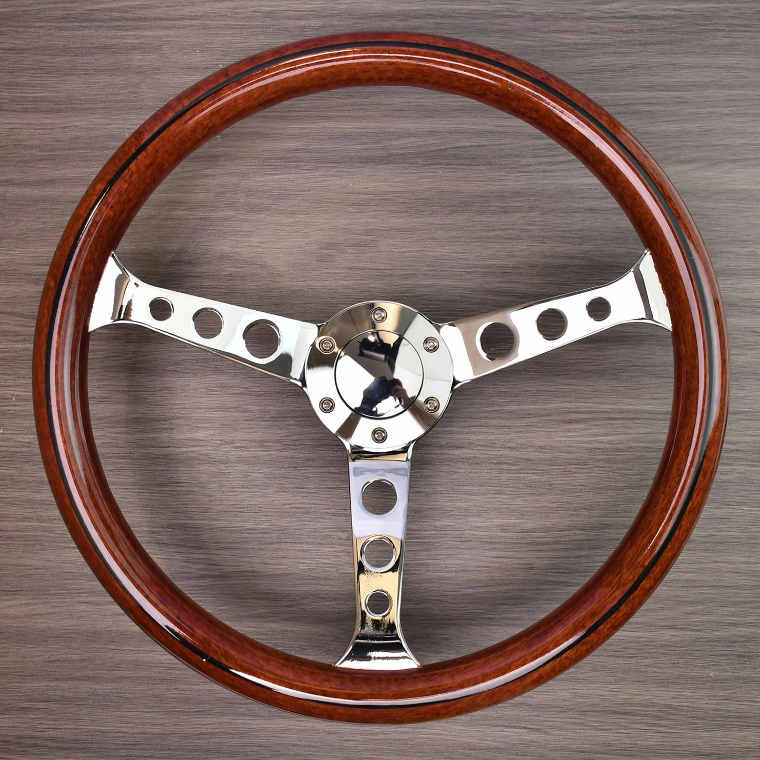 

Tiypeor New ABS Racing Car Steering Wheel WOODEN