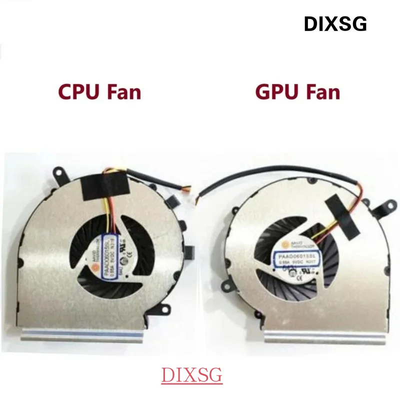 New CPU   GPU Cooling Fan for MSI GE62 GL62 GE72 GL72 GP62 GP72 PE60 PE70 3-Pin