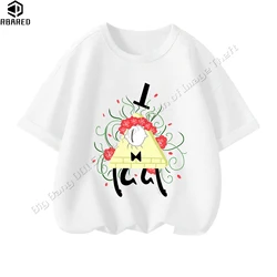 100% Cotton Clothes Child Girl Gravity Falls 2024 Summer Children's T-shirt Trend Brand Popular Tops Stitch Top Shirts Clothing