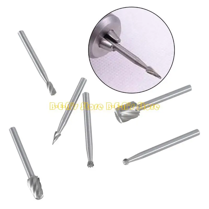 Y1AD 6pcs HSS Routing Router Grinding Bits Burr For Rotary Tool for Mini New