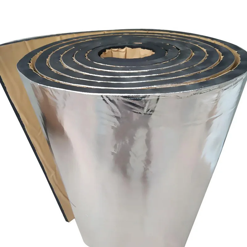 200x50cm Car Sound Deadening Mat Self Adhesive Aluminum Foil Heat Insulation Cell Foam Noise Deadener For Engine Hood Door Roof