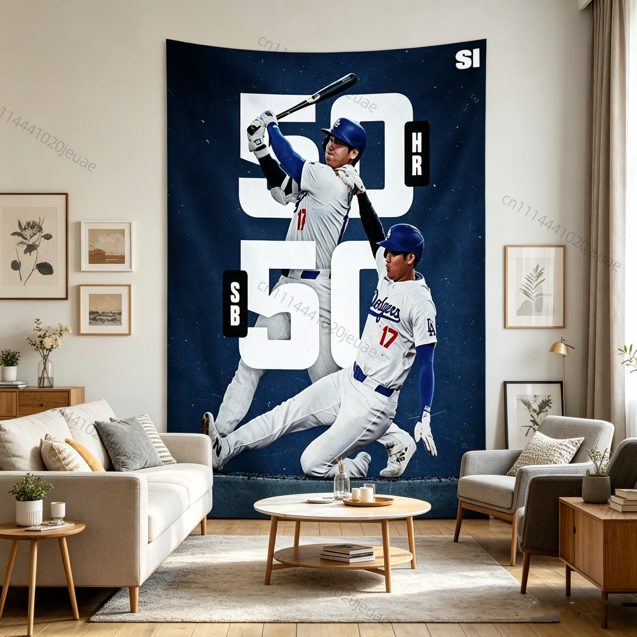 Unique Tapestry O-Ohtani S-Shohei Tapestry Posters Wall Hanging Aesthetic Room Decor Flags Baseball Fans Banner Backdrop Cloth