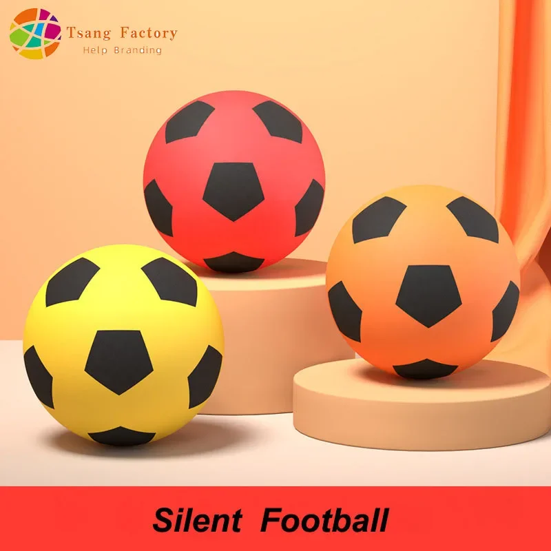 Futebol silencioso PU Foam Football, sem ruído, jogo de esportes indoor, adequado para crianças, meninos e meninas, saltando futebol, muito