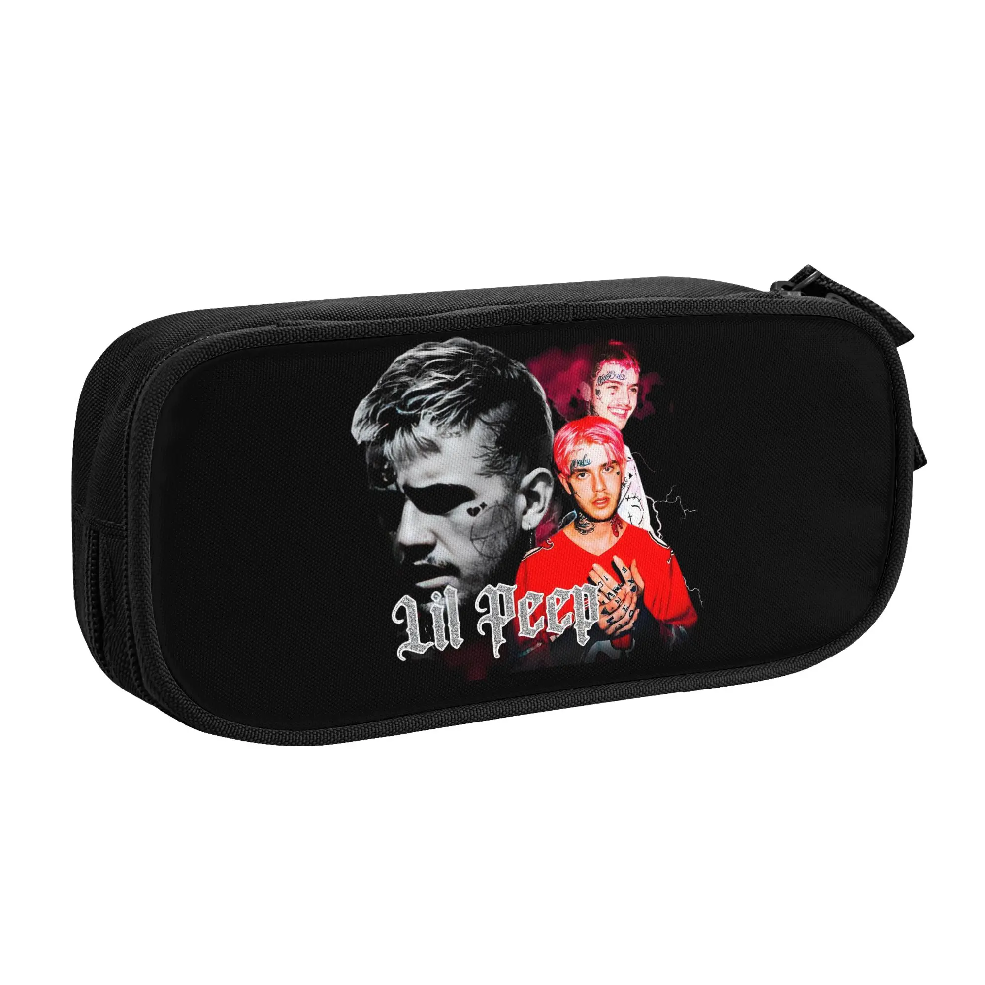 Rapper Lil Peep Swedish American  Pencil Case for Girl Boy Large Capacity  Pen Box Bag School Accessories