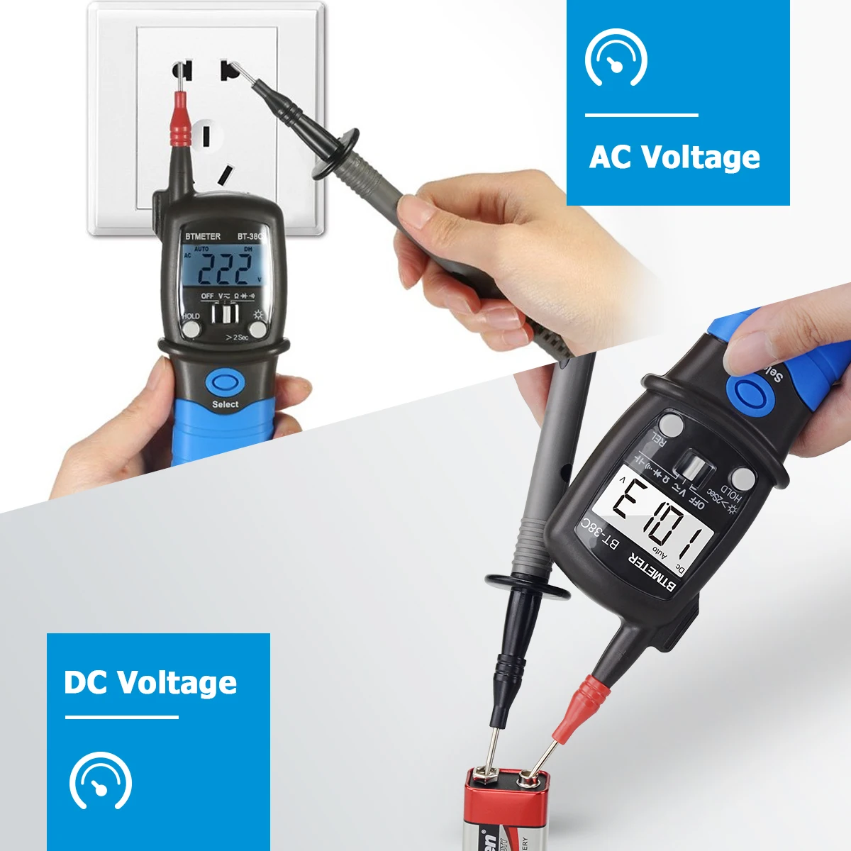 Smart Pen Multimeter Digital AC DC Voltage Tester 6000 Counts Auto Range True RMS Voltmeter Diode Capacitance Meter for Repair