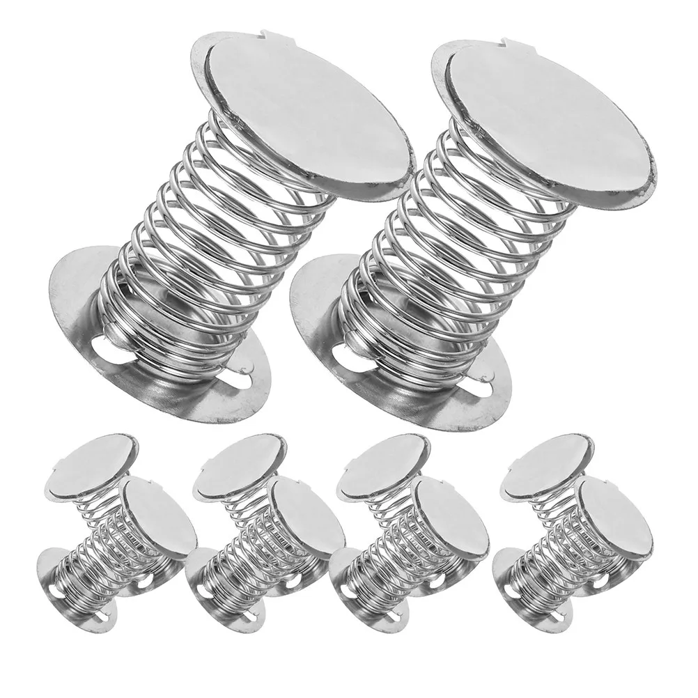 10Pcs Car Dashboard Spring Base DIY Shaking Head Decor Accessory Heavy Duty Metal Spring Double Sided Adhesive for Vehicle
