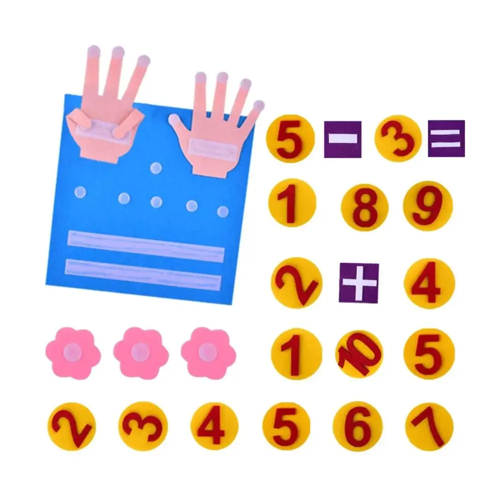 Felt Finger Numbers Math Toy Montessori DIY Children's Counting Learning Simple Math Finger Learning Board for Intelligence