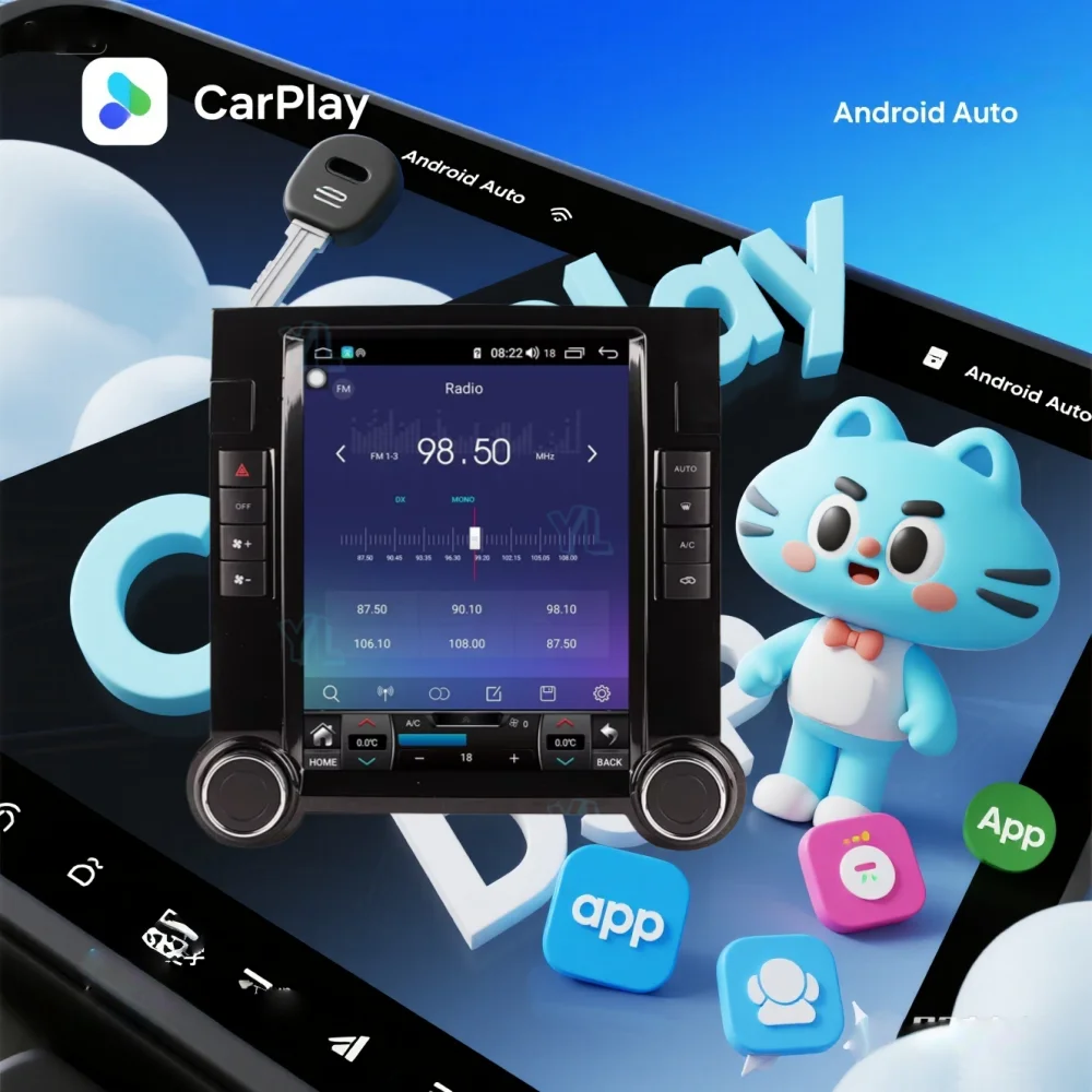 

YLLH 9.7 Inches For Volkswagen VM Touareg 2003-2010 Android 14.0 Car Radio Player GPS Navi Auto Stereo Multimedia DSP Carplay BT