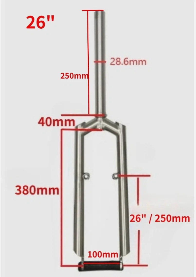 Titanium Alloy Mountain MTB Bicycle Front Fork V Brake For 26' Wheelset