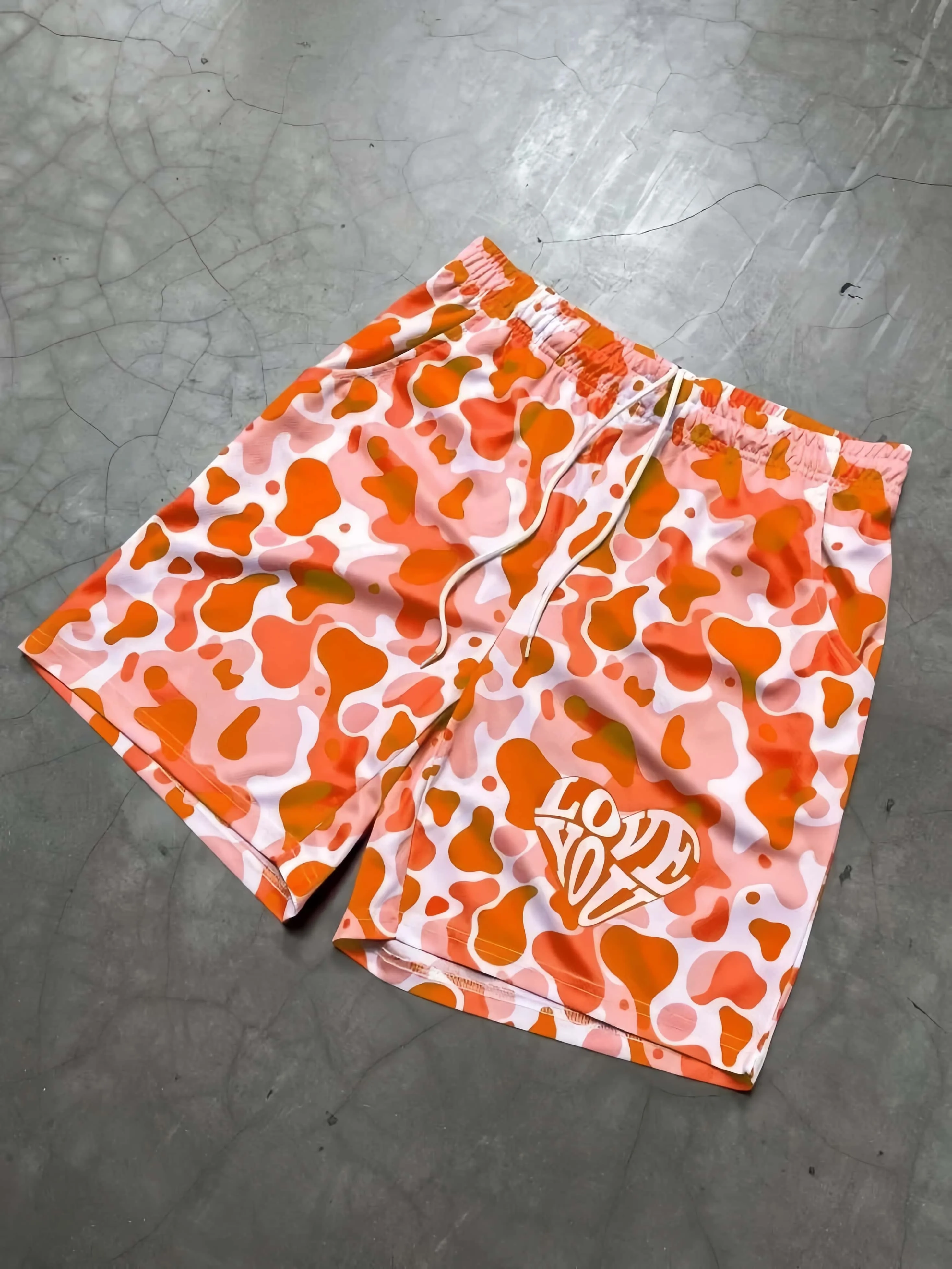 Summer New Leopard Print Camouflage 3D Printed Beach Pants Quick Drying Breathable Sports Shorts Oversized Loose Couple Outfit