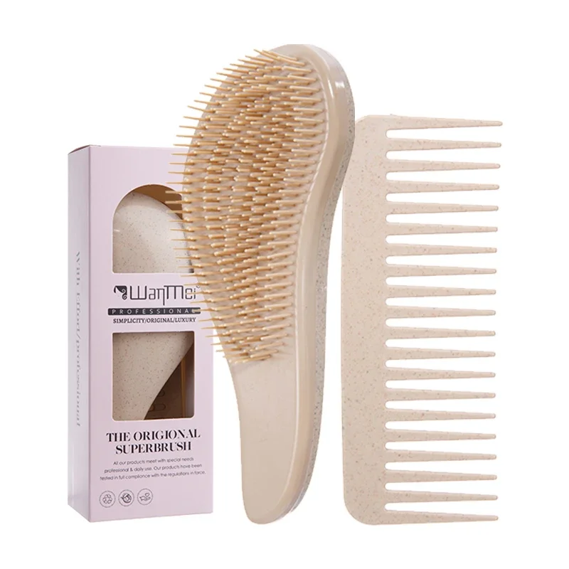 

2 шт., набор расчесок в упаковке Magic Detangling, антистатические массажные щетки для волос, распутывающая расческа на воздушной подушке, расческа для фестиваля, подарочная коробка, расческа