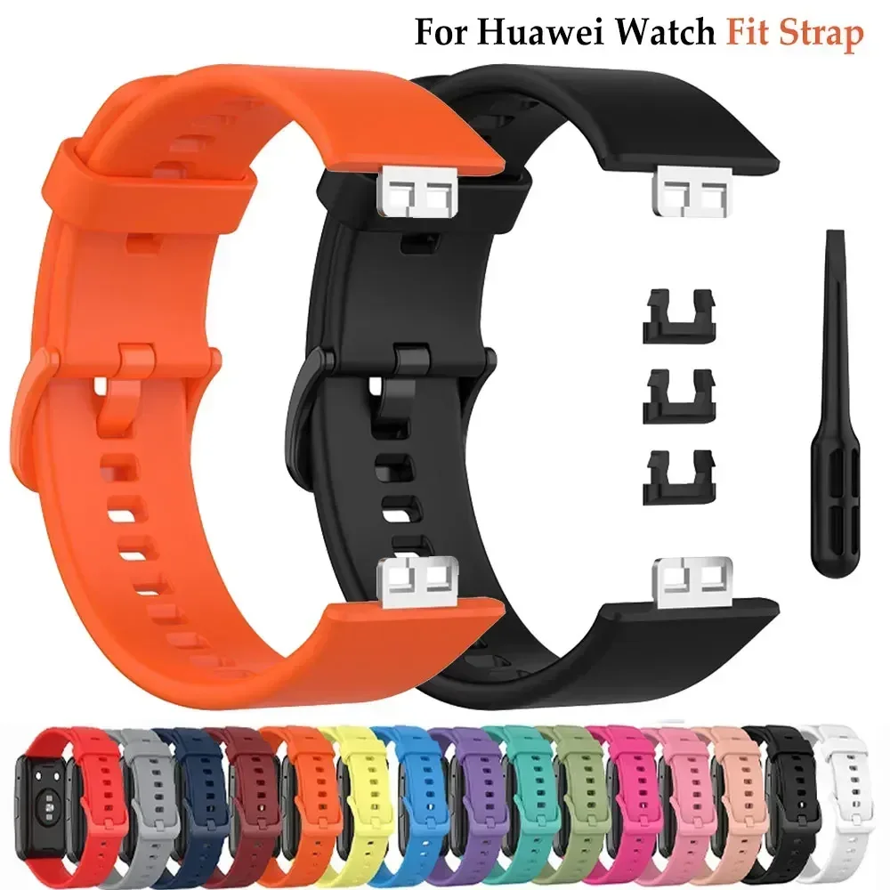 Sportarmband für Huawei Watch FIT Armband Smartwatch-Zubehör Ersatz-Silikonarmband Correa Smartwatch Fit Armband