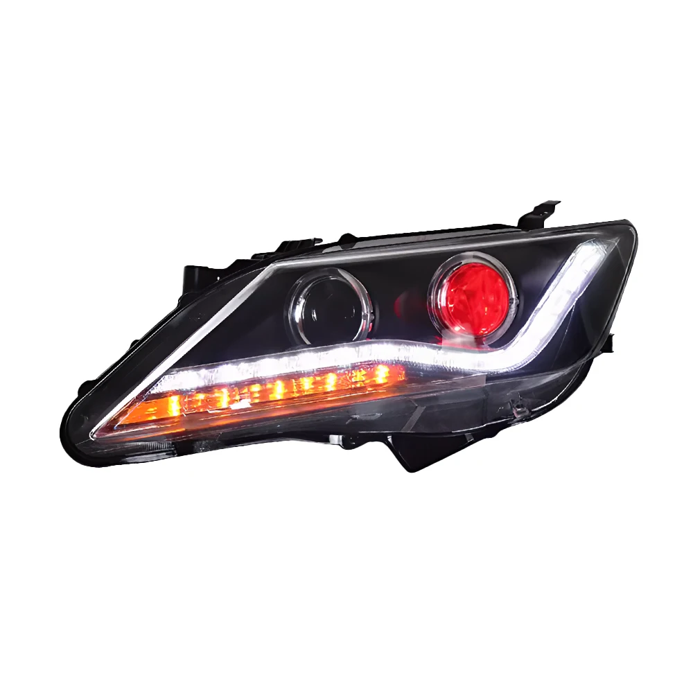 

Car Front Lamps for Toyota Camry 7th 2012-2014 LED Auto Headlight Assembly Upgrade Angel Eyes Bifocal Lens Accessories