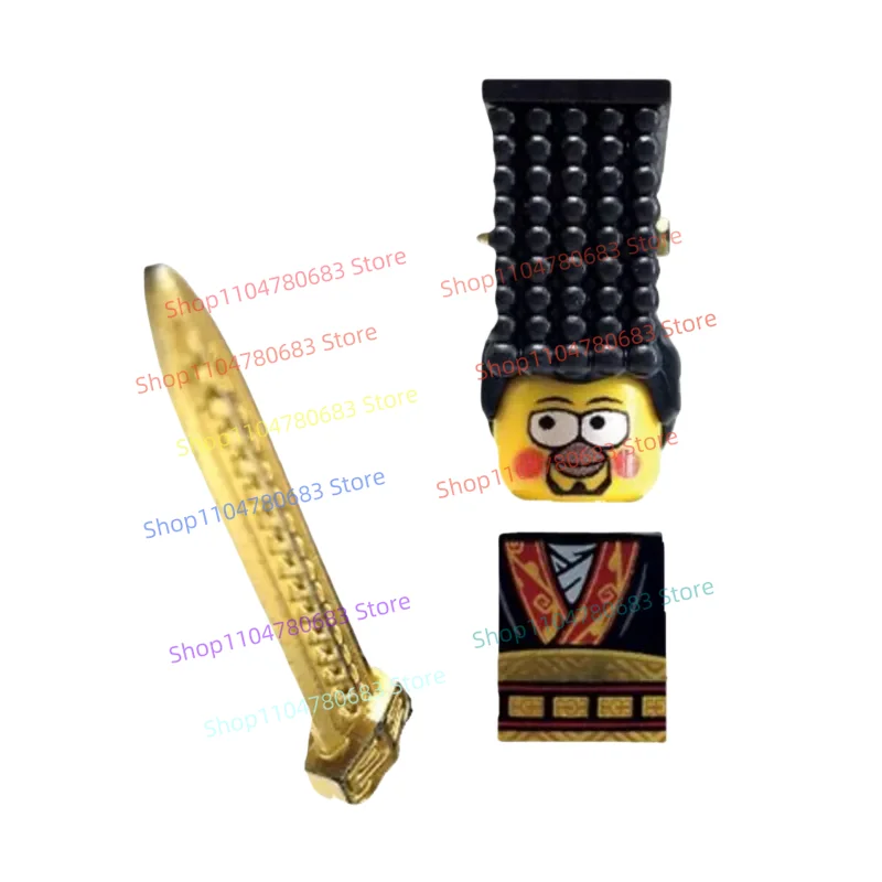 MOC Building Blocks Ancient Monarch Miniature Figure Assembly Model Display Figurine Anime Cartoon Gift Decorative Collectible