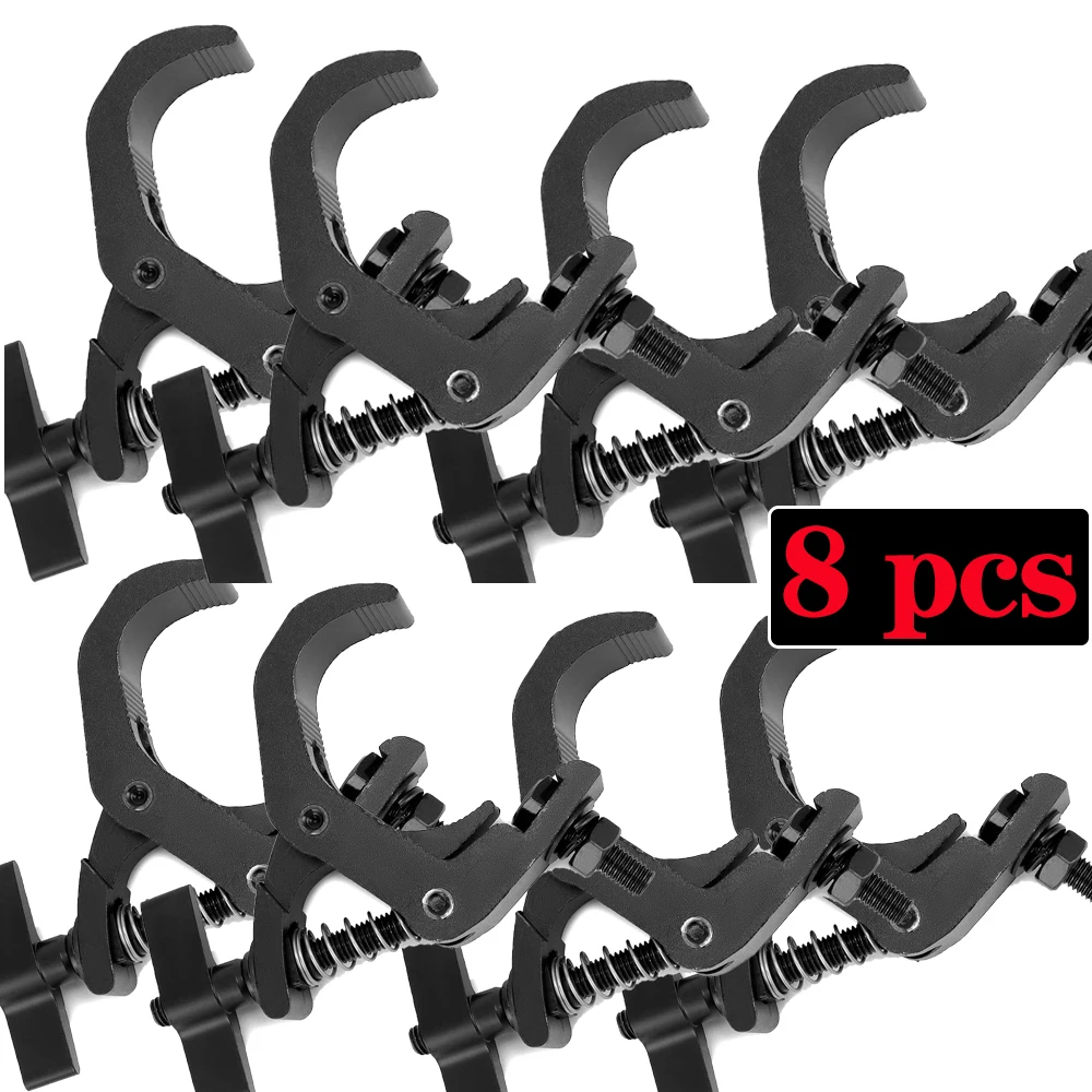 8 stuks verstelbare aluminium podiumlichthaken zwarte par-lichthaken