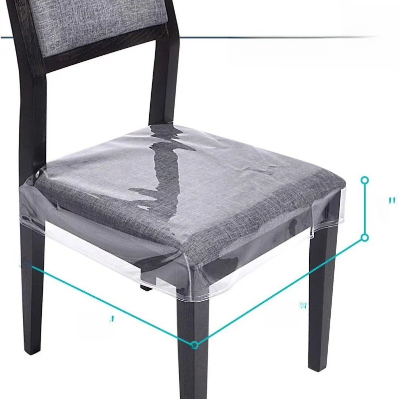 Cross-Border Amazon Super Hot Sale Plastic Chair Cover Dining Chair Suitable for Seat Transparent AdjustmentPVCWaterproof Cat-Pr