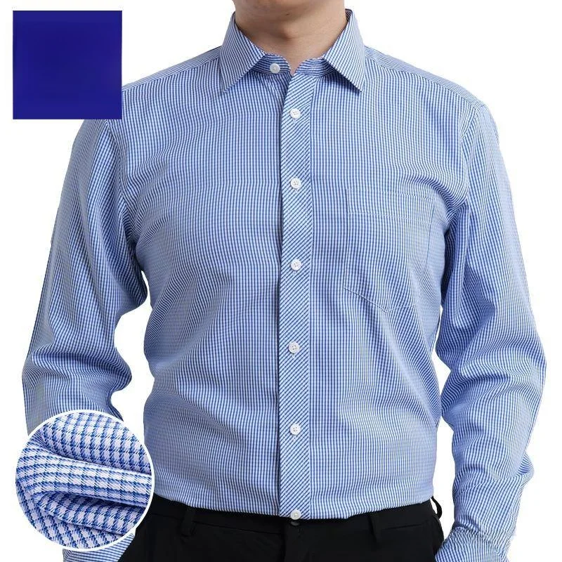 الرجال الرسمي Busin Long Sve Dr irt القطن تنفس ارتداء مقاومة فضفاضة تناسب ساحة طوق العمل irt للأوسط...