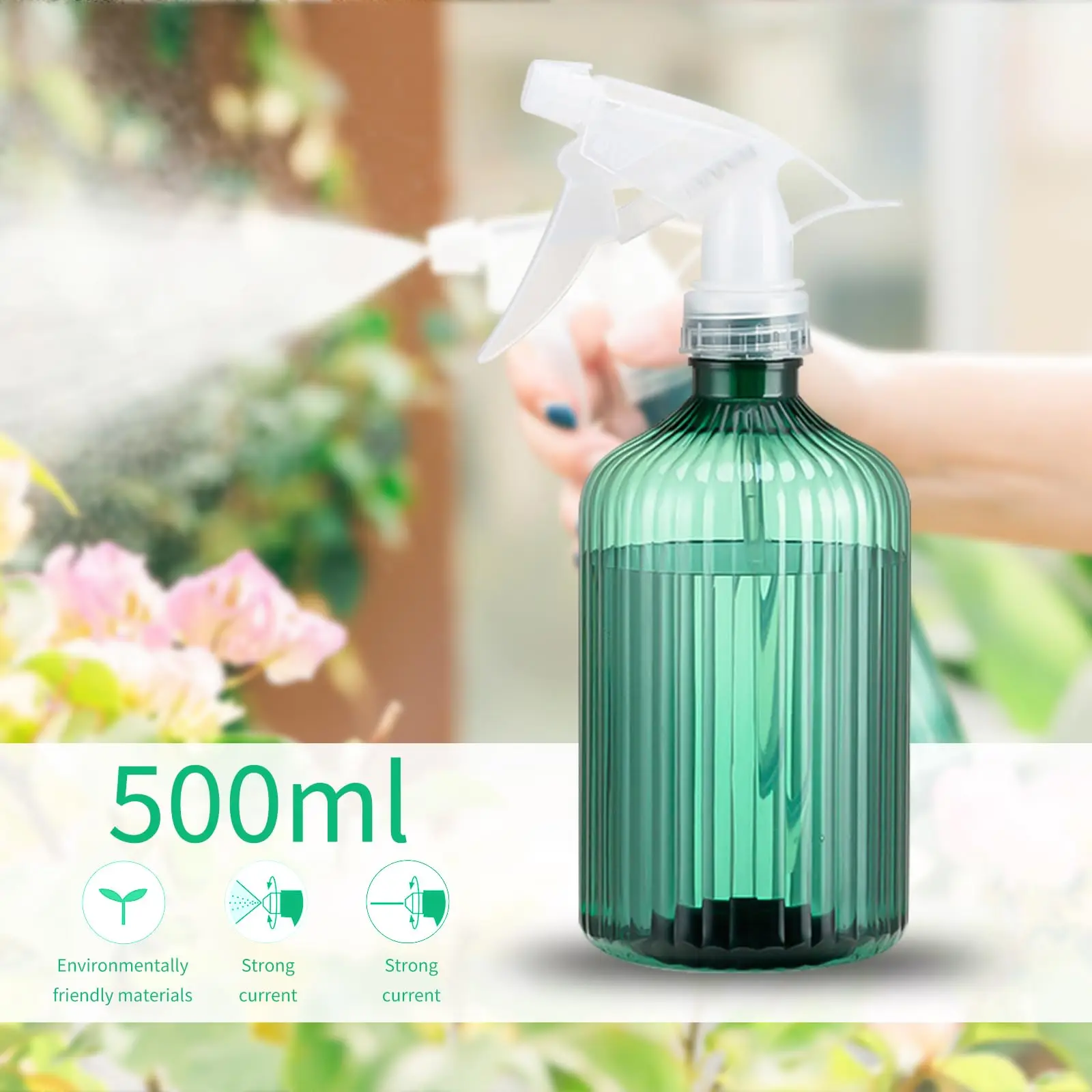 500ml Plant Misting Sprayer Watering Can Garden Sprinkler Kettle Bottle for Indoor Flower Succulent Herb Seed Starting Spring view 2