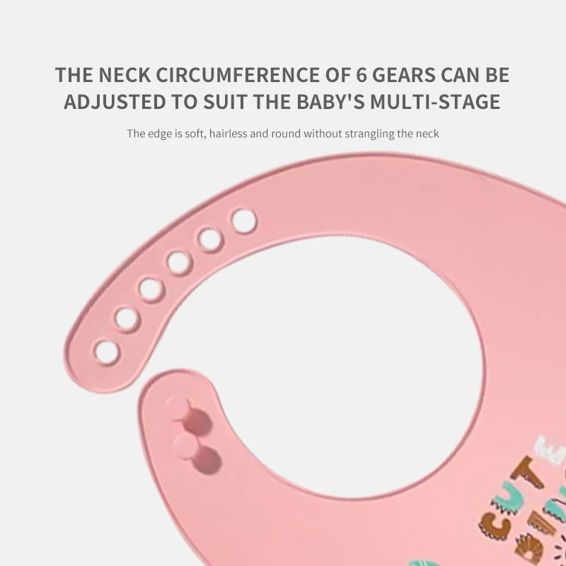 1 قطعة المرايل الطفل سيليكون قابل للتعديل الغذاء الصف فتاة بوي الكرتون ديناصور مطبوعة تغذية الاطفال مريلة سهلة لتنظيف تغذية الاشياء