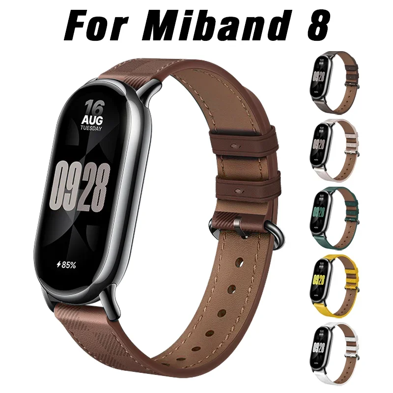 

Original Leather Strap for Xiaomi Mi Band 8 Bracelet Replacement Multicolour Strap for Xiaomi Mi Band 8 Nfc Wristband Correa