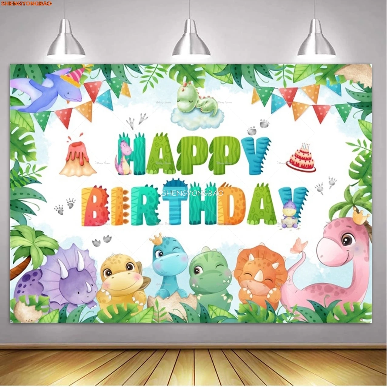 

Jurassic Park Dinosaur Birthday Party Background Tropical Jungle Woodland Tyrannosaurus Baby Shower Photography Backdrops JU-01