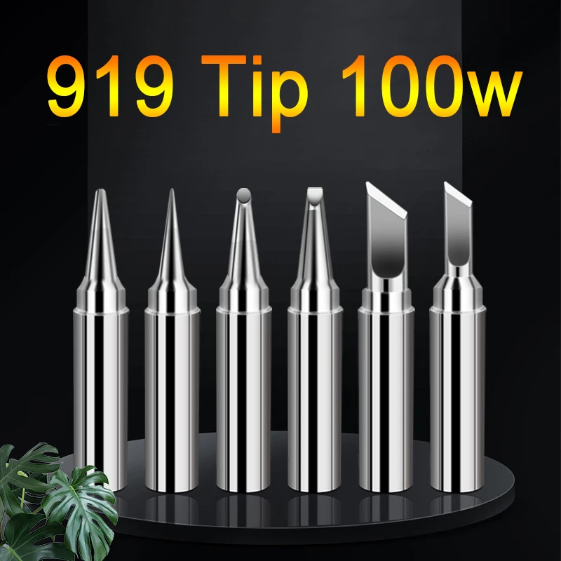 3 Pcs 100W Soldering Iron Tip 919 I/B/K/3C/2.4 Welder Nozzle Internal Heated Bit Lead-Free Solder Tips Welding Supply Wholesale
