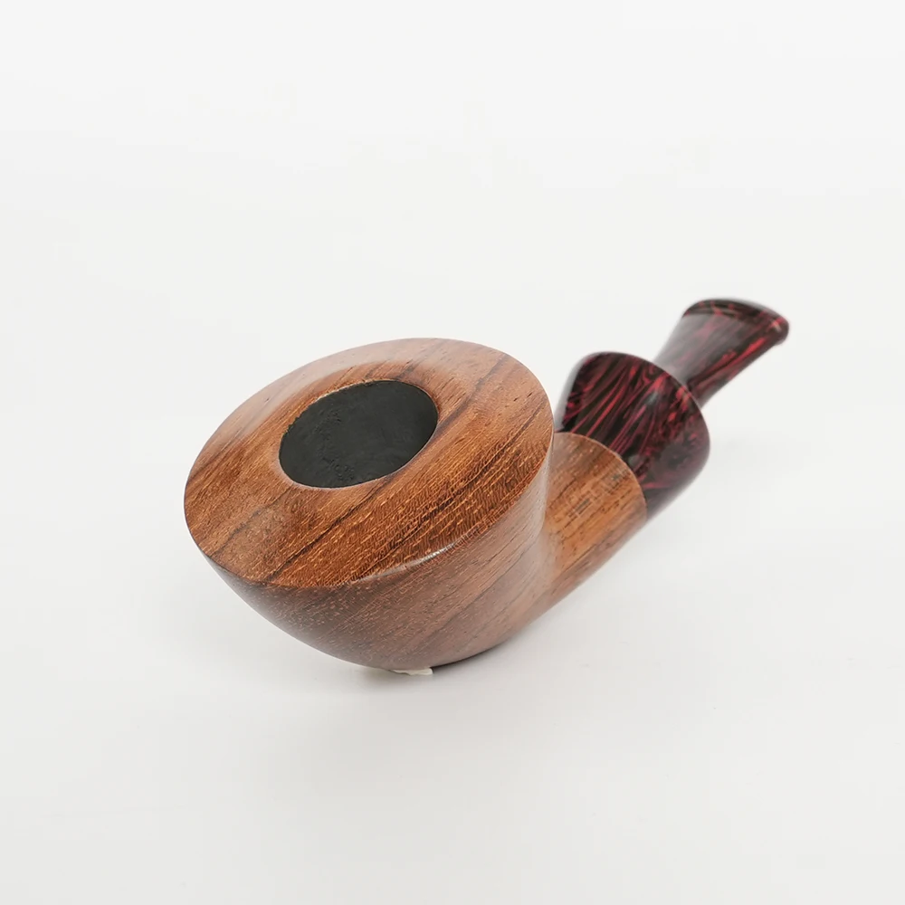 MUXIANG imported rosewood tobacco pipe, small portable warm snuff pipe, Father\'s Day gift, colorful pipe tip, sandalwood pipe