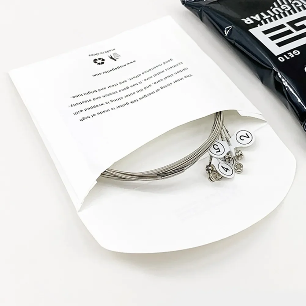 

Replacement Brand New Electric Guitar Strings Parts Practiced Silver Steel Nickel Plated 09-42\" Chord Diameter