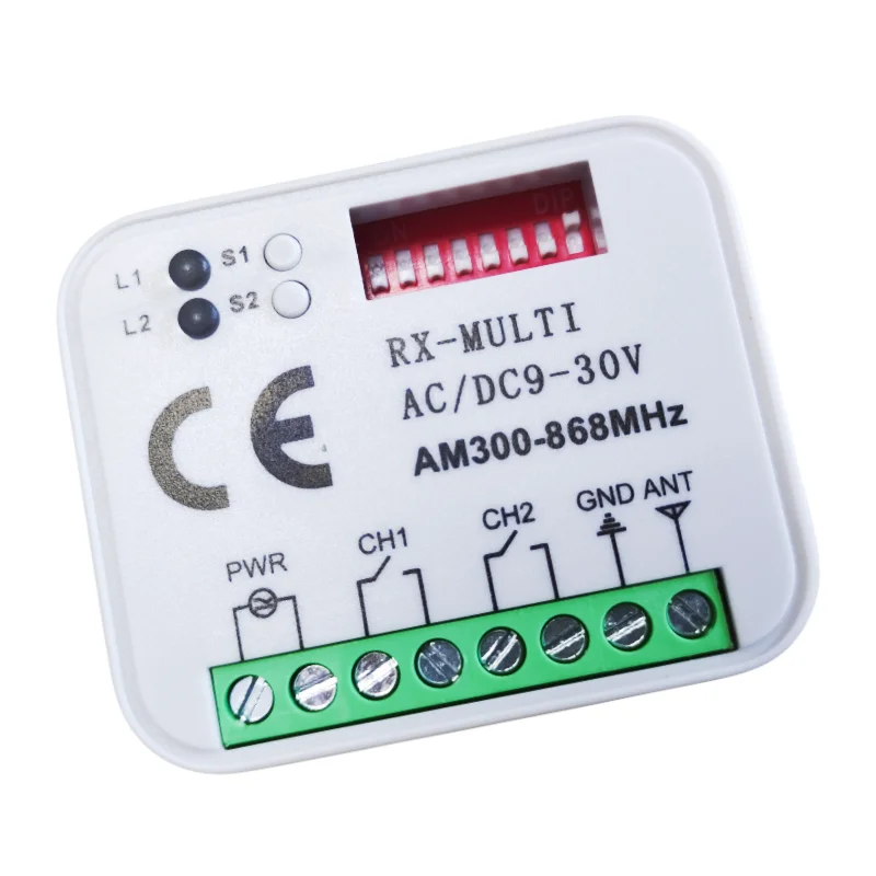 Multi-frequency two-way remote control switch 280-868MHz multi-frequency receiver 12/24V universal intelligent motor controller