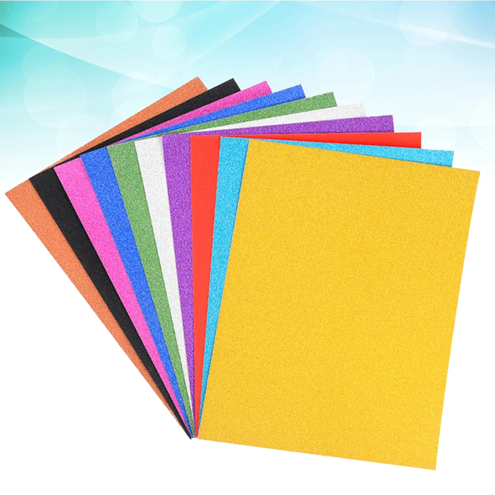 

30 Pcs Manual Gold Powder Cardboard Adhesive Kids Paper Crafts for Glitter