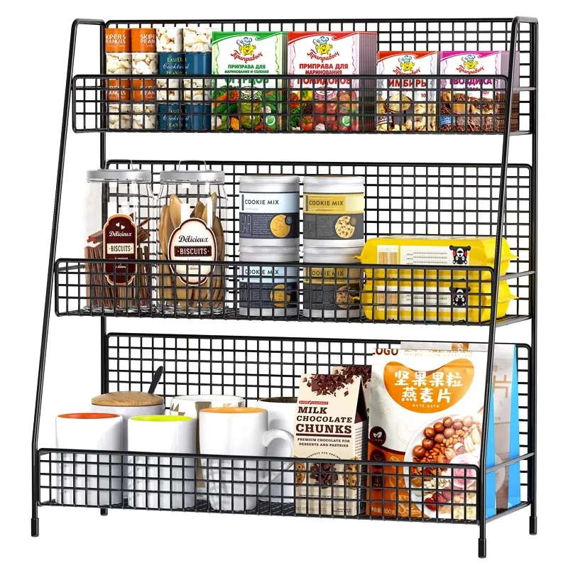 Desktop Storage Snack Rack on Dining Table Living Room Water Cup Rack Kitchen Countertop Seasoning Multi-layer Cup Storage