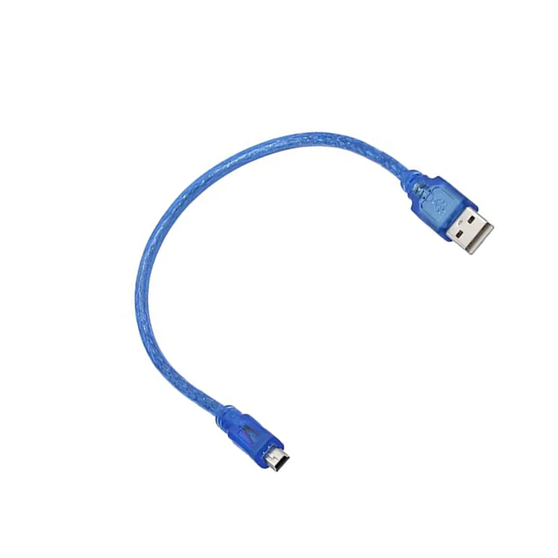 (5 pz/lotto) cavo dati USB, cavo stampante, blu compatibile con Arduno Micro/Mini/tipo C/tipo B