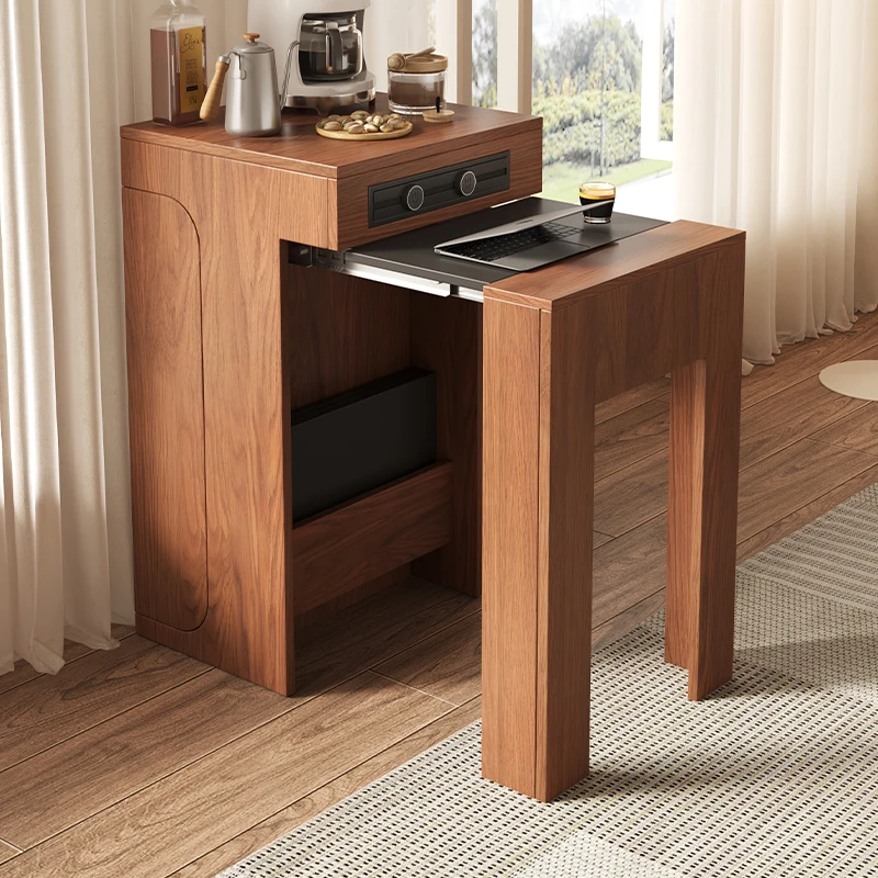 Nordic Style Original Stock Extensible Side Table Modular Design Buffet Table Space-saving Extendable Dining Table