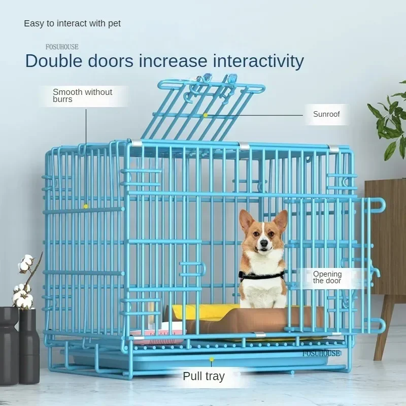 

Металлические вольеры для собак для дома: маленькие, средние, большие, виллы для собак крупных пород (например, тедди) с туалетом. Товары для животных.