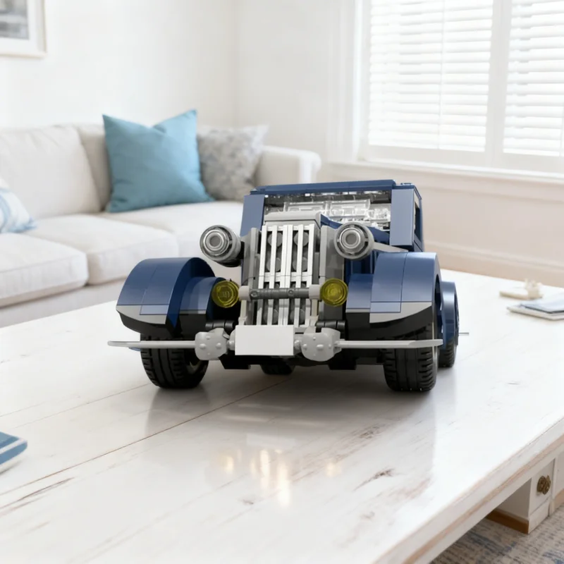 477-piezas-modelo-moc-team-fordes-40-v8-coupe-de-3-ventanas-azul-marino-bloques-de-construccion-de-juguetes-arquitectura-regalo-de-navidad-idea-de-bricolaje-exhibicion