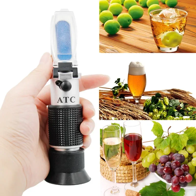 

Handheld alcohol refractometer sugar Brix 0-40% alcohol 0-25% alcoholometer sugar meter refratometro 40 %off