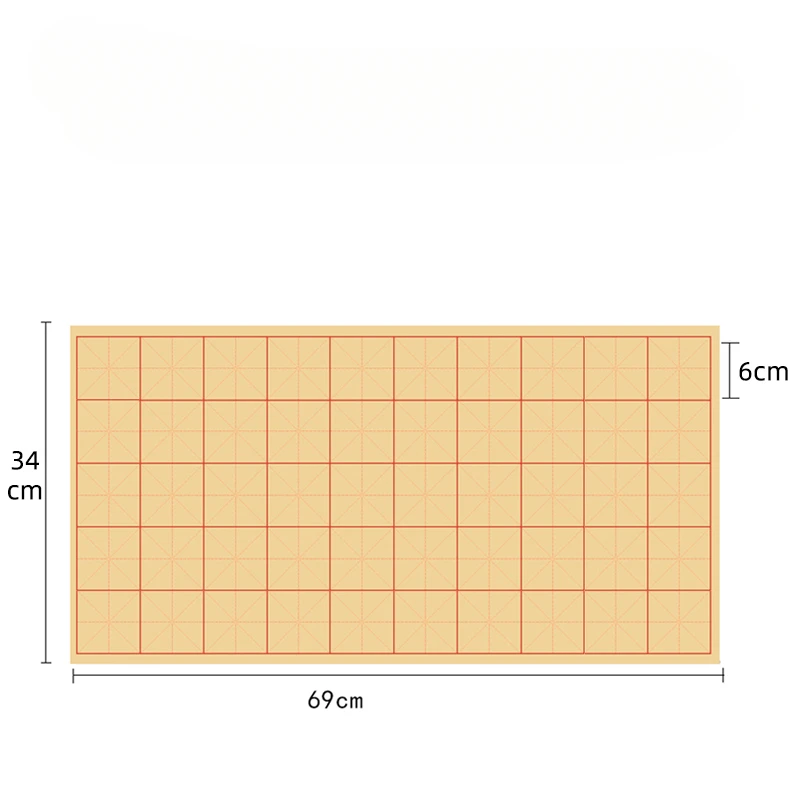 Imagem -05 - Papel Xuan Chinês com Grades Pincel Iniciante Prática de Caligrafia Papel de Arroz Cru ou Meio Maduro