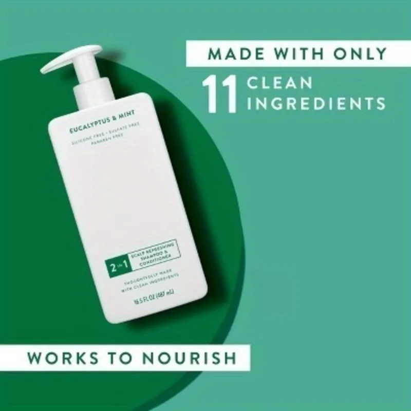 نعناع فروة الرأس تحديث 2 في 1 للرجال والنساء - العناية بالشعر وفروة الرأس. ينظف ومرطب لدعم صحة الشعر وفروة الرأس