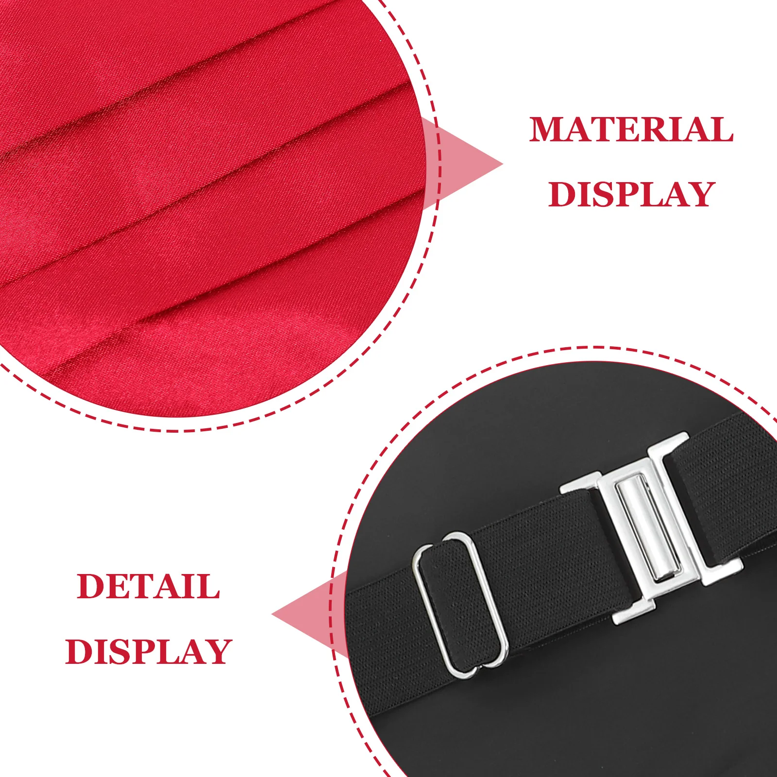 حزام خصر قابل للتعديل من الساتان ملحقات سهرة حمراء للرجال لحفلات الزفاف ملابس رسمية أنيقة وحزام تلبيس أنيق