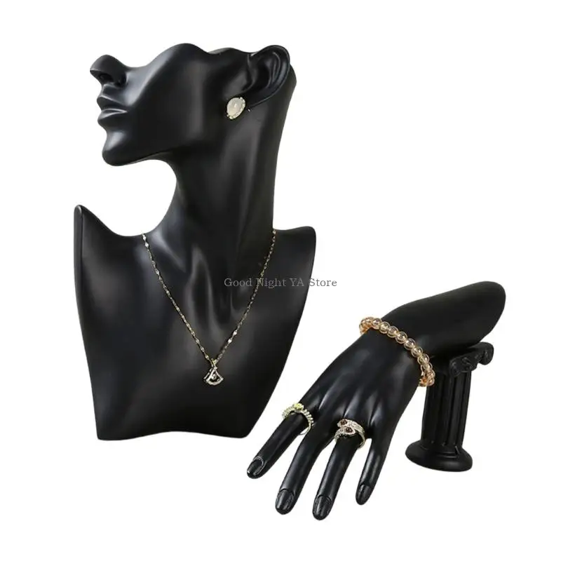  2 Pack Resin Fashion Jewelry Display Stands For Elegant Presentation In Shops And Event