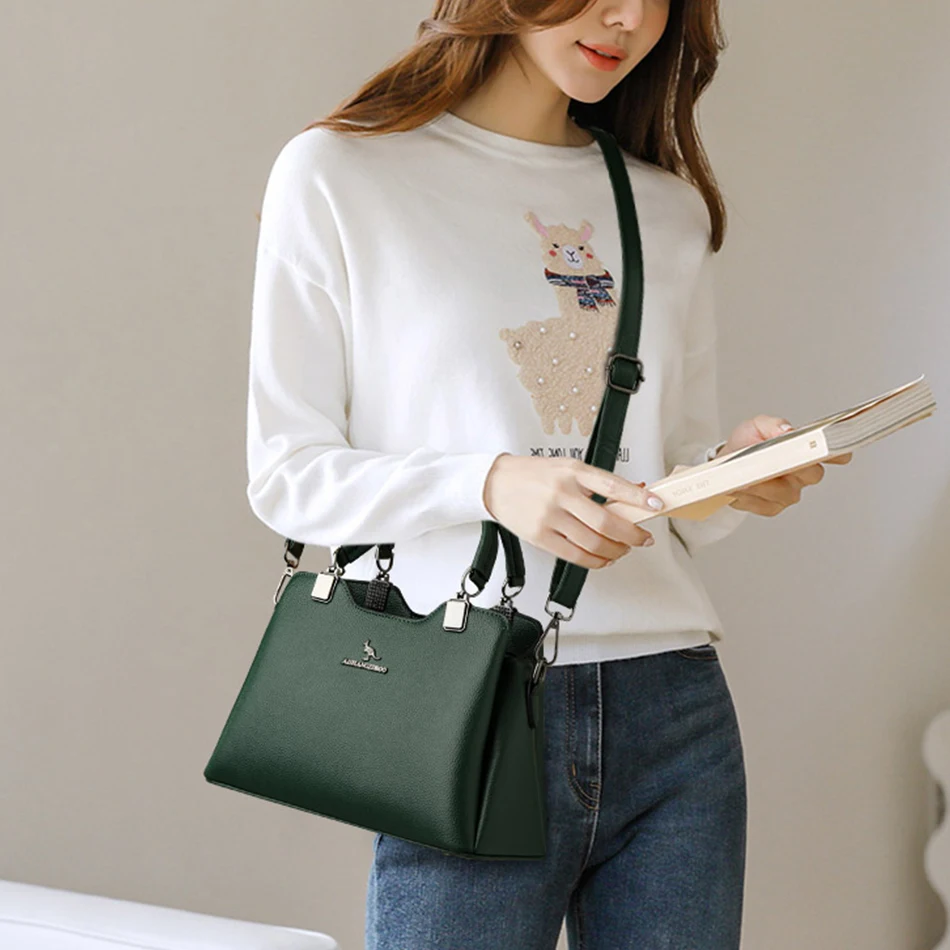 Women Fashion High Quality Leather Fashion Shoulder Bags 2023 Trend Female Tote Crossbody Bags Top-handle Handbags Purses Sac