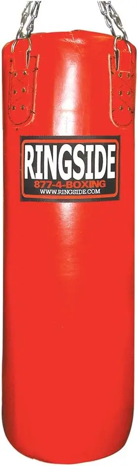 100 lb. Leather Heavy Bag, Soft-filled Punching Bag for Boxing,  ,  Thai, Kickboxing, Workout, Training, and More