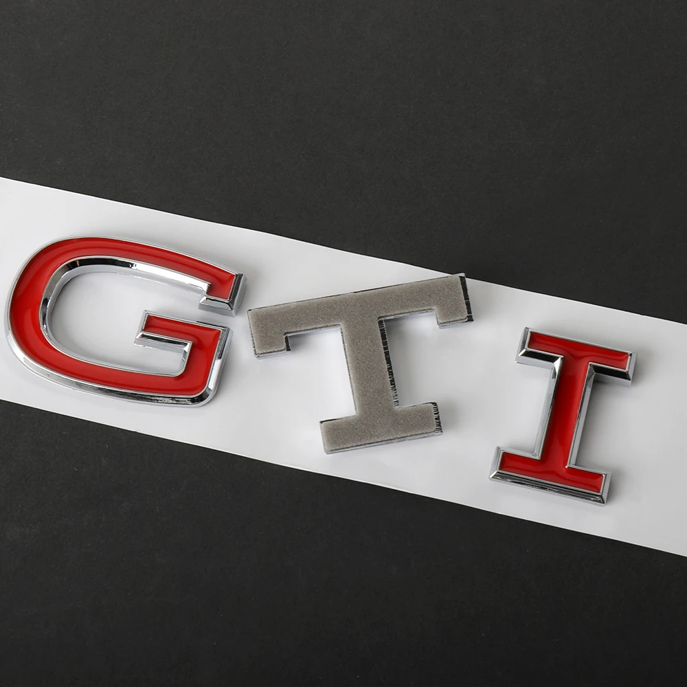 3D ABS GTI Letter Emblem Car Tail Badge Rear Trunk Decoration Sticker For Volkswagen VW Golf Polo Touran Passat Jetta Tiguan GTD