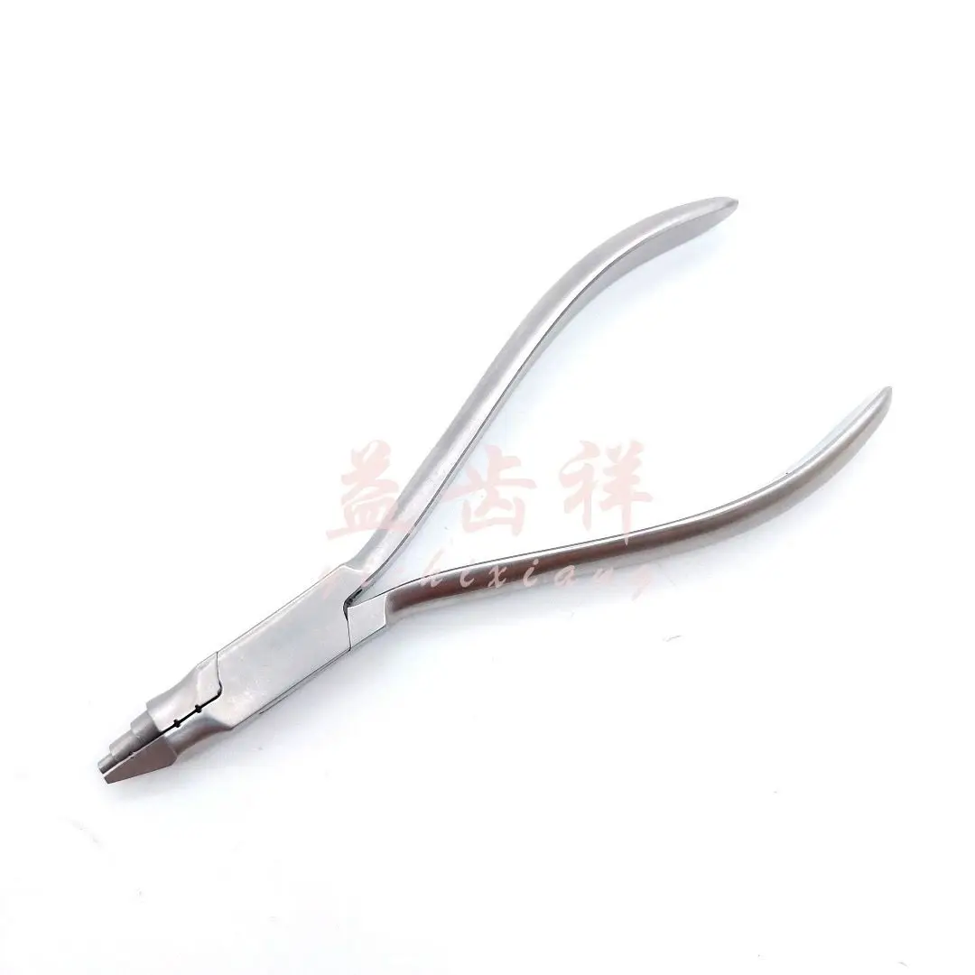 Dental orthodontic trapezoidal pliers multi-curved square wire bending pliers forming back-bending correction tool pliers