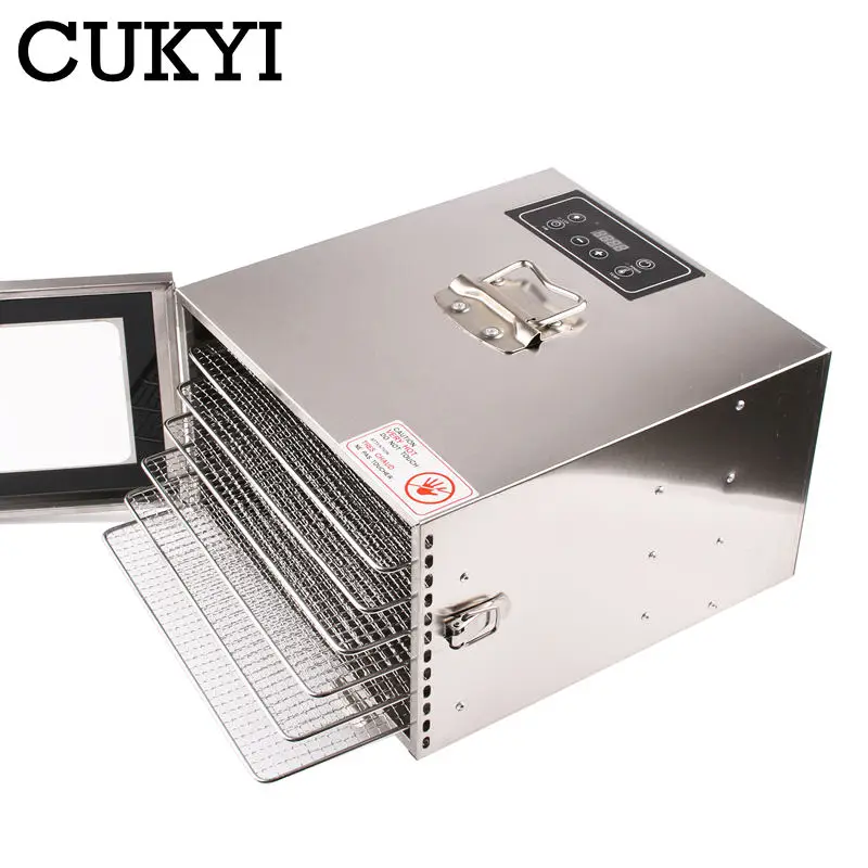 110V/220V Commercial Automatic Fruit Dryer Intelligent Touch panel Stainless Steel Food dehydrator Child Snacks Roasting machine