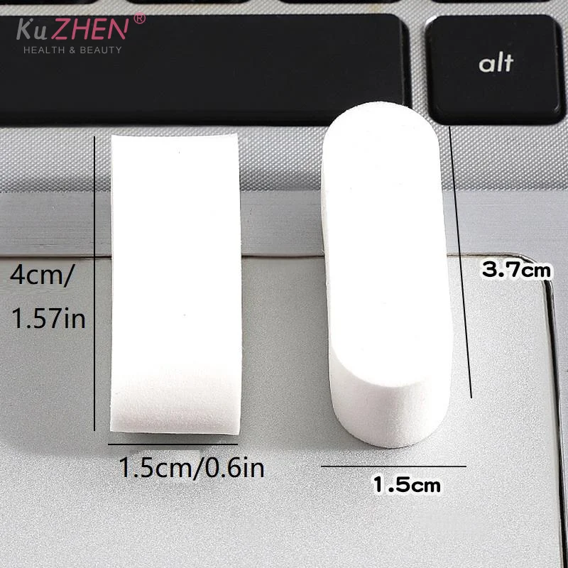 Esponja de maquillaje suave, 10 Uds., uso húmedo y seco, base blanca, corrector, esponja de polvo para difuminar, herramienta cosmética